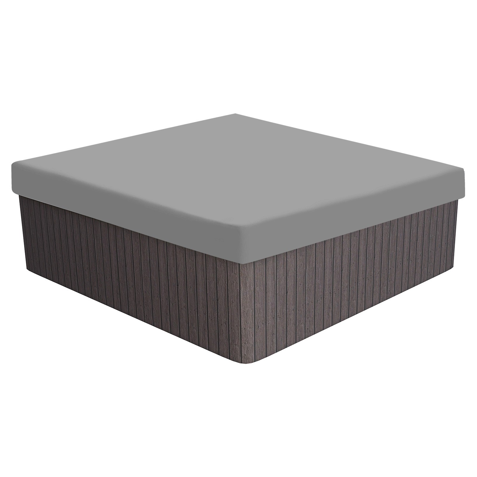 96.5x96.5x11.8" Square Hot Tub Cover 210D Oxford Waterproof SPA Cover Gray