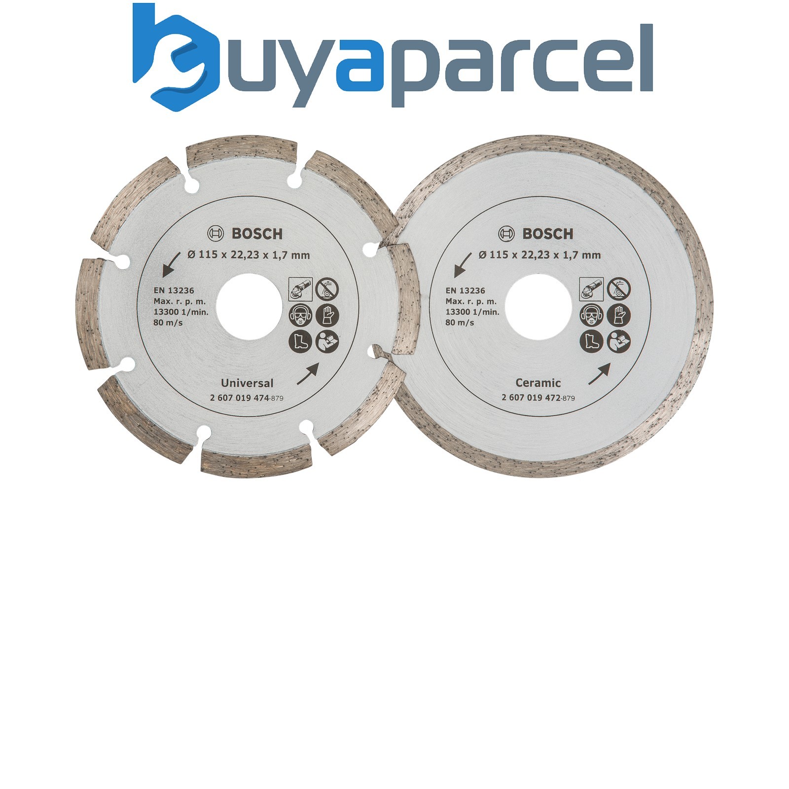Bosch 2607019478 Diamond Cutting Disc Tiles Construction 2 PCS