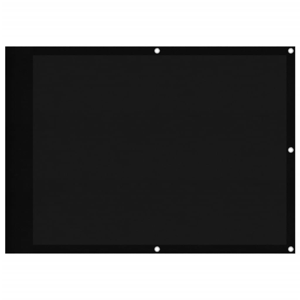 Balcony Screen Garden Fence Privacy Black 100% Polyester Oxford vidaXL