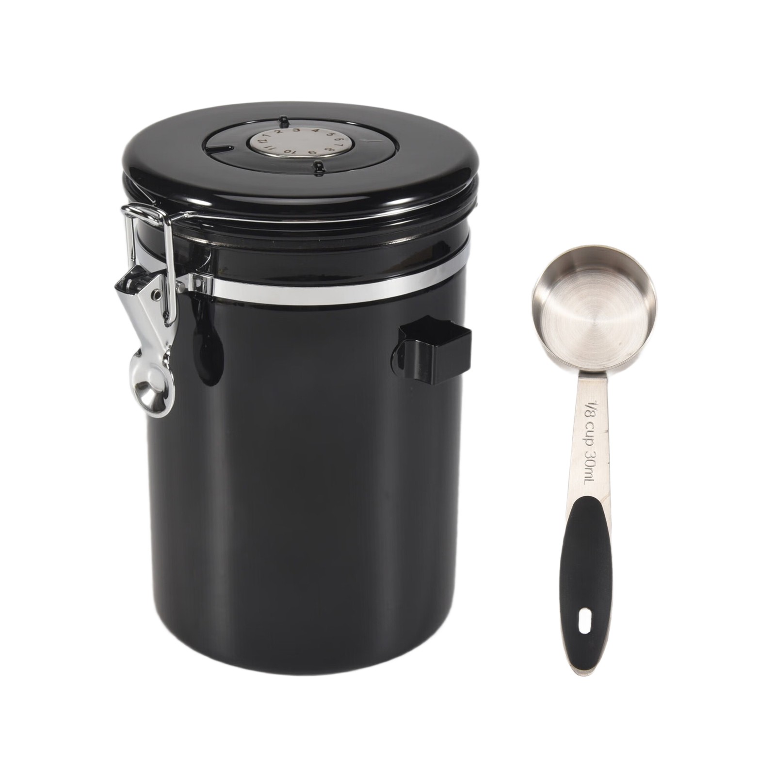 Coffee Jar Airtight 500G Beans,1.8L Beans Container,Vacuum Coffee Box with8885