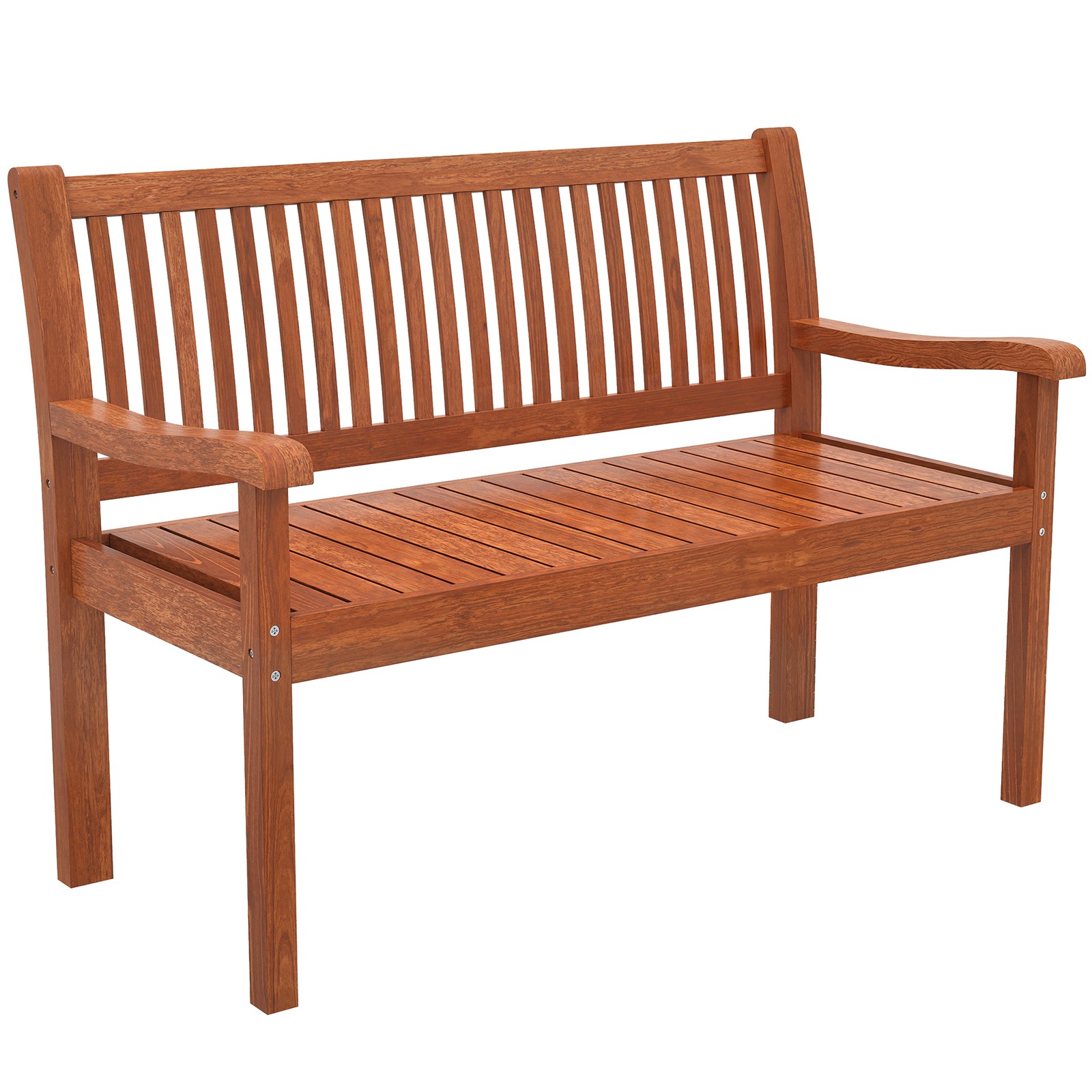 Outsunny Garden Bench 2 Seater, Wooden Outdoor Bench with Waterproof Cover