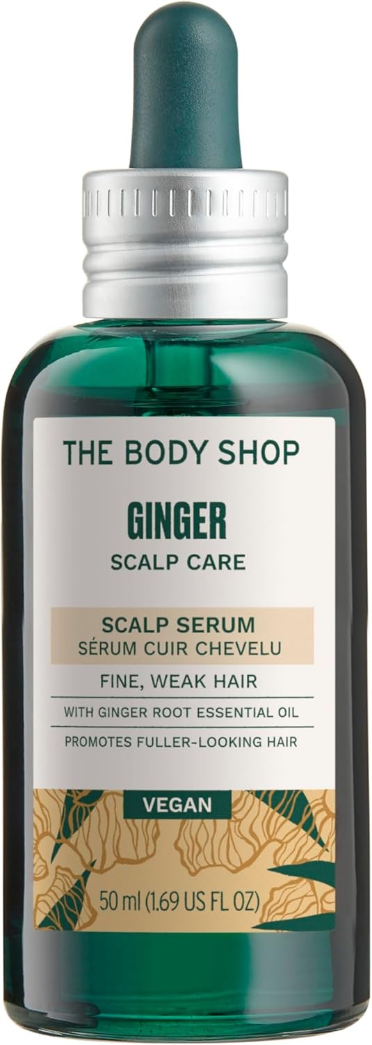 The Body Shop Ginger Scalp Serum (1x 50ml), Hair Serum for Fine Weak Hair and D