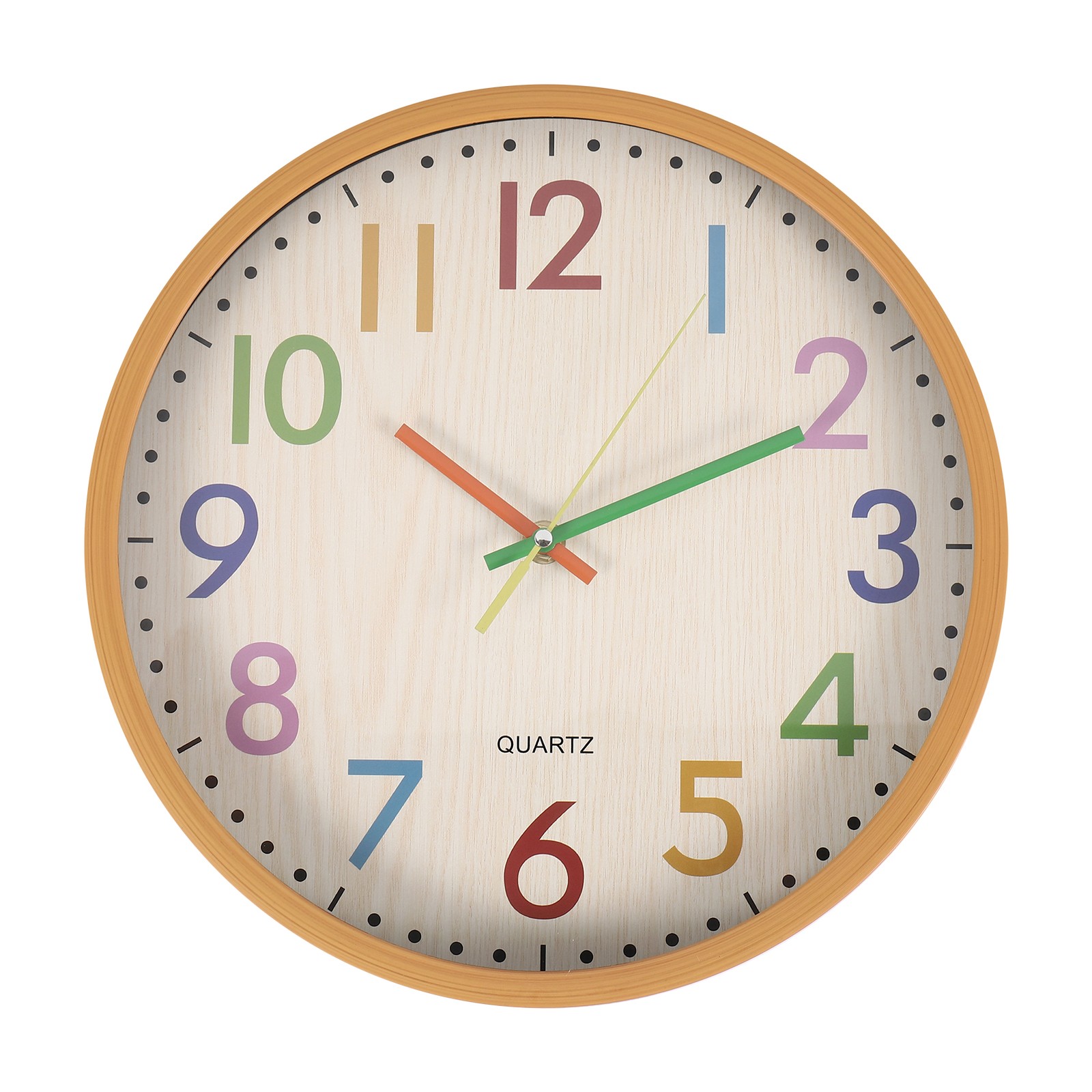 Silent Non Ticking Kids Wall Clock, Battery Operated Decorative Clock for8378