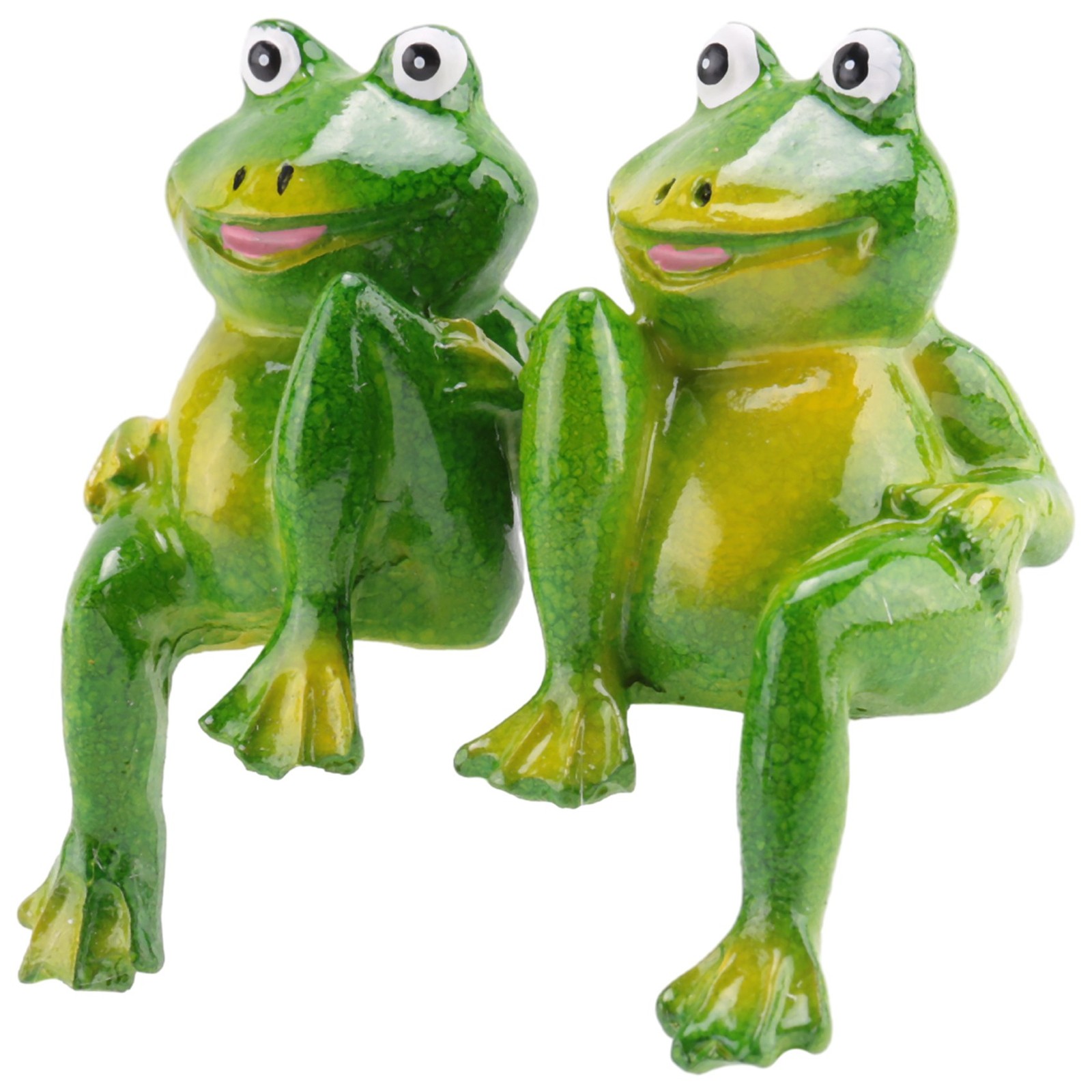 8X(2Pcs/Set Cute Resin Sitting Frogs Statue Outdoor Garden Store Decorative6118