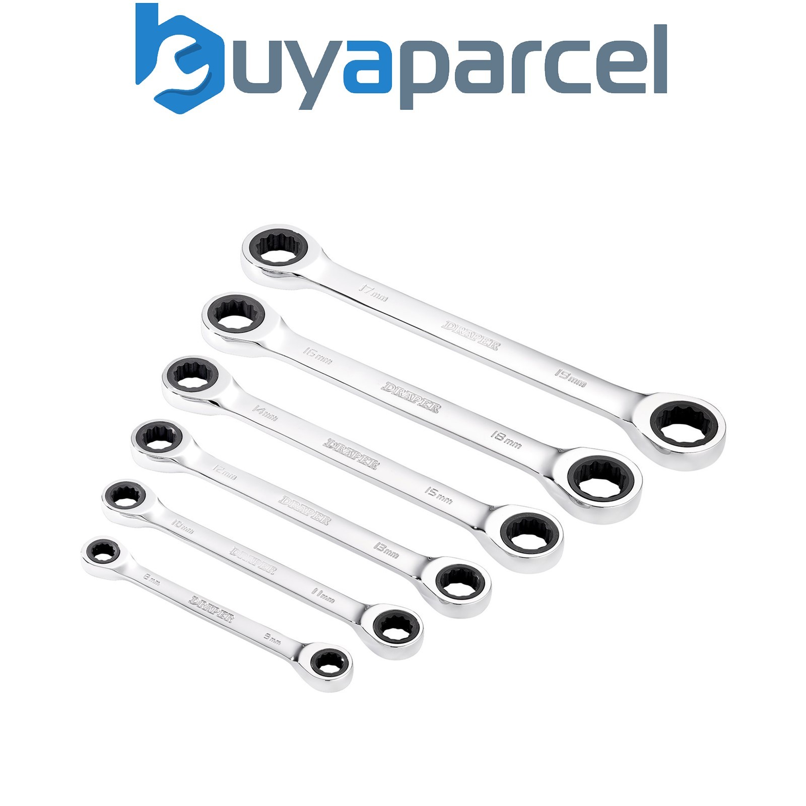 Draper 27741 Draper HI-TORQ Metric Double Ratchet Ring Spanner Set (6 Piece)