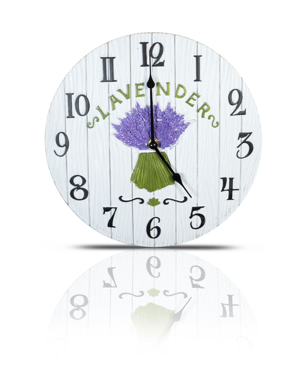 Chic Lavender Wall Clock 27cm Garden Kitchen Living Dining Room Indoor Outdoor