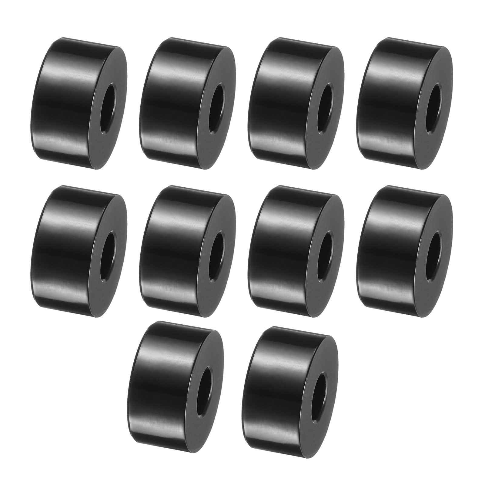 10pcs Stainless Steel Spacer 3/8" Bore x 1" OD x 1/2" Length, Black