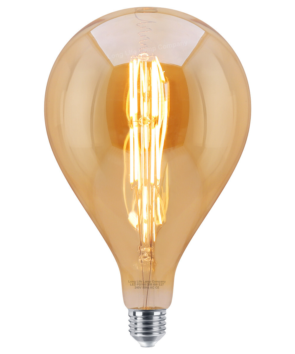 Retro Vintage OVERSIZE LED Light Bulb Dimmable Pear Shape PS160DIM E27 Edison
