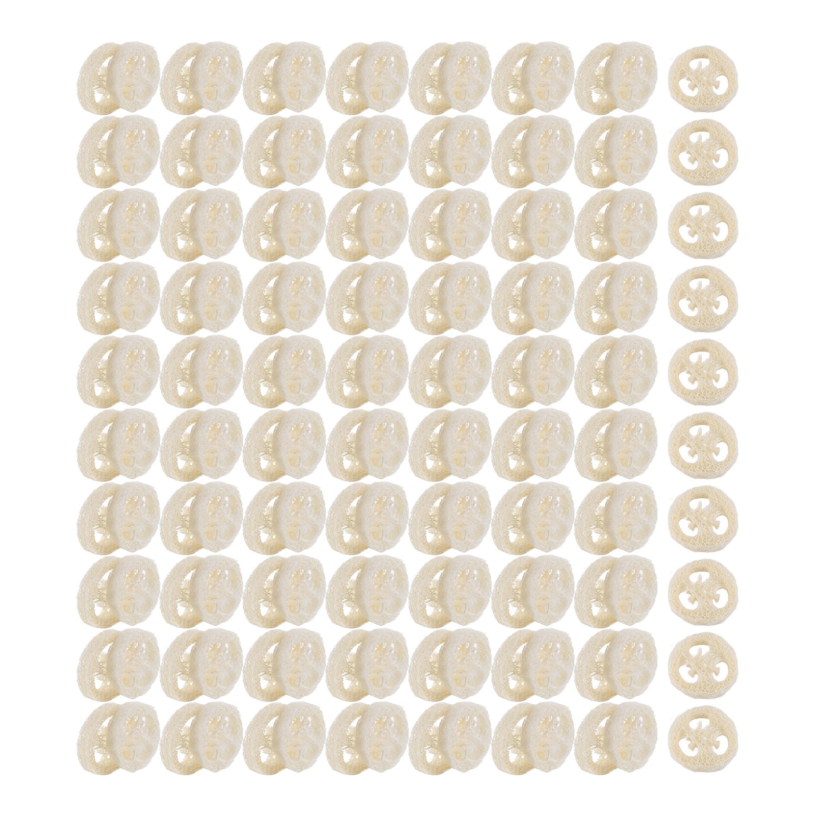 150Pcs Natural Loofah Luffa Loofa Slices Handmade Loofah Soap Box Tray9533