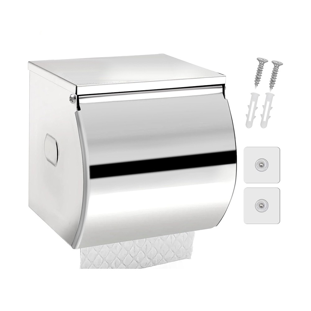 Toilet Holder Wall Mount, Self Adhesive Toilet Holder with Shelf, 8098
