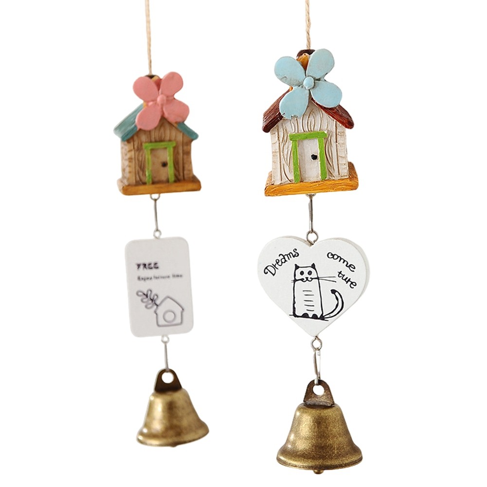3X(Resin Wind Chime Copper Bell Crafts Garden Home Outdoor Hanging Decor2123