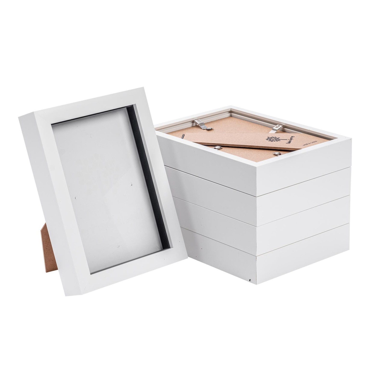 5x 3D Box Photo Frames Standing Hanging Craft Shadow Picture Frame 5 x 7" White