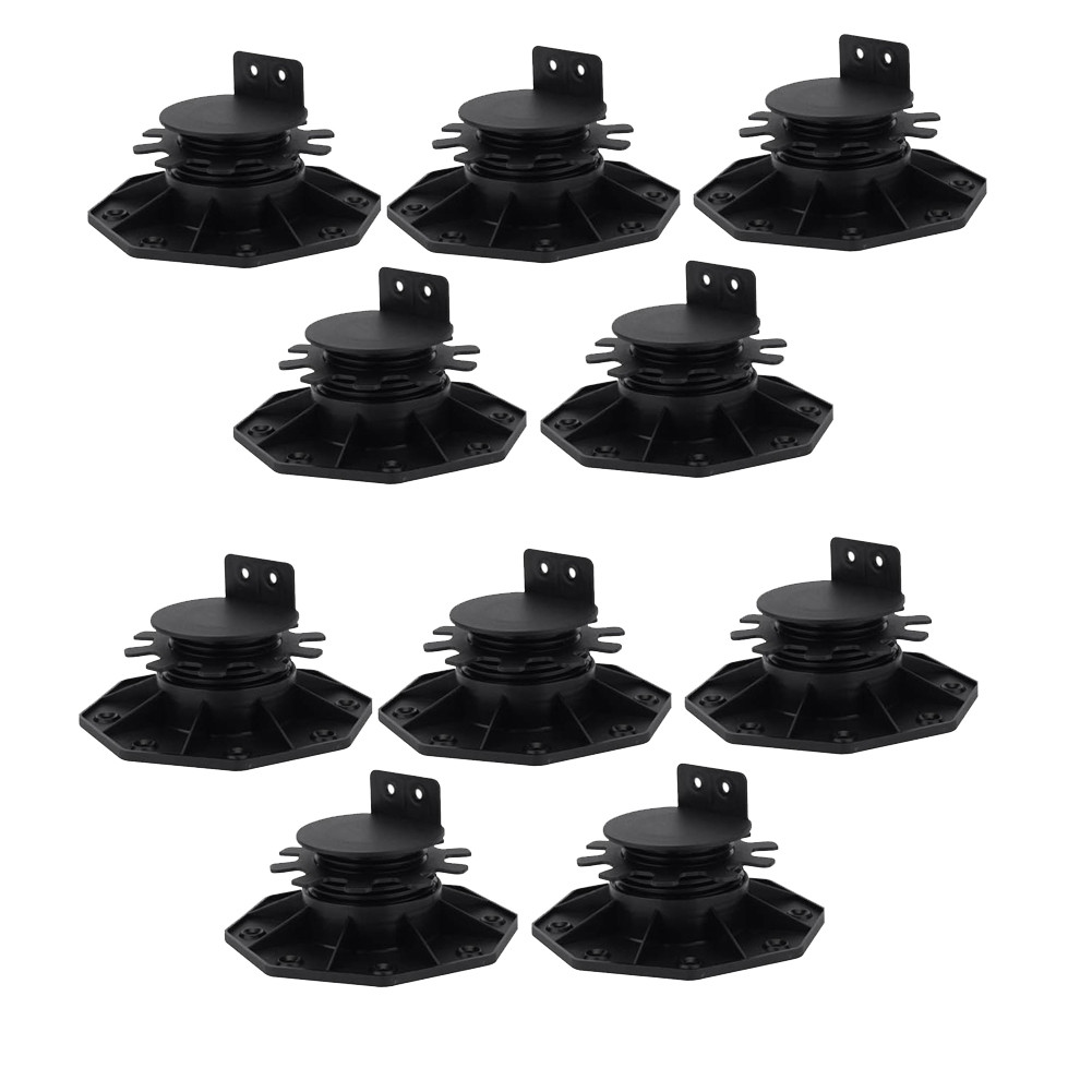 10Pack Adjustable Deck Support Pedestal Deck Foundation Base Support for7619