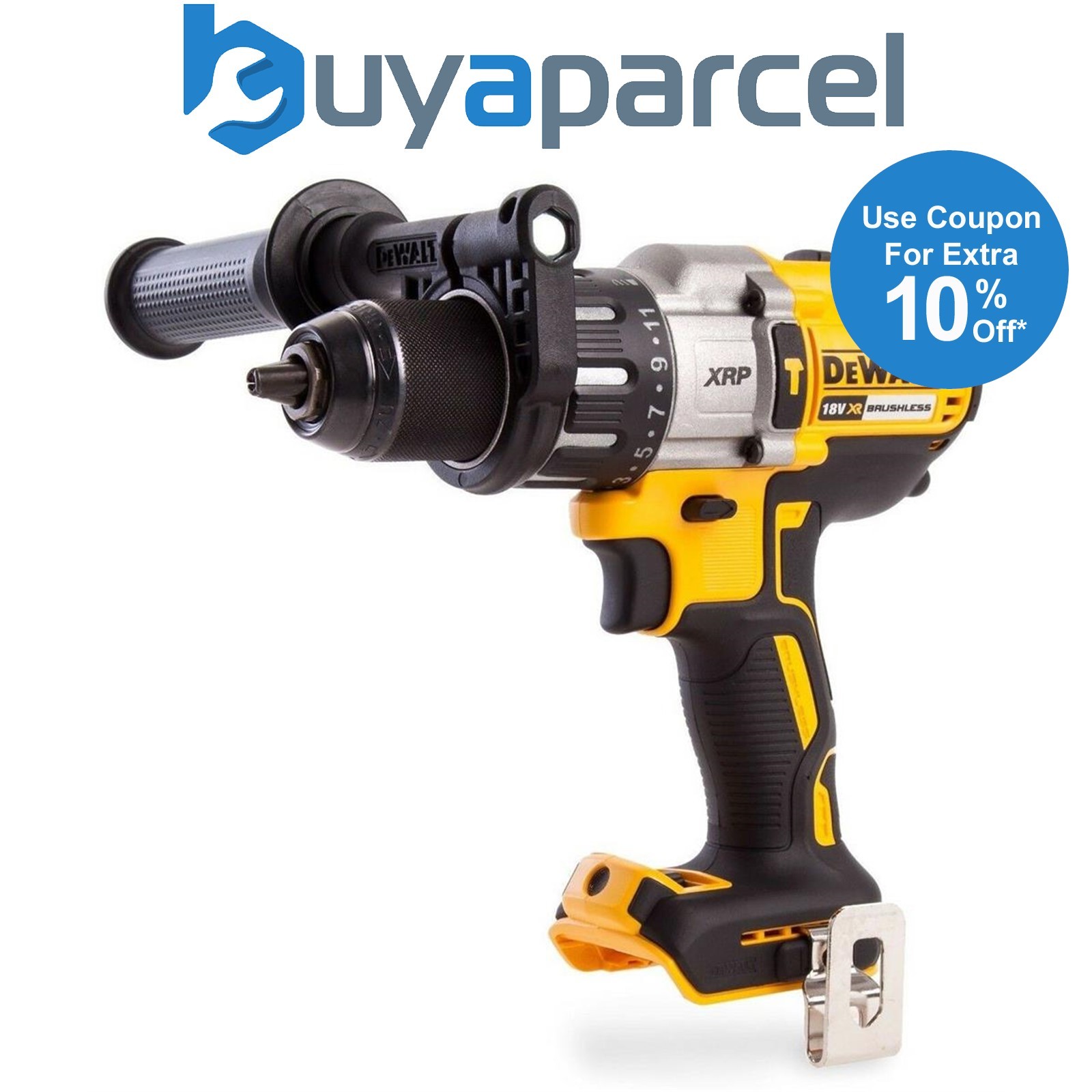 Dewalt DCD996N 18v XR 3 Speed Brushless Combi Hammer + Side Handle RP DCD995N