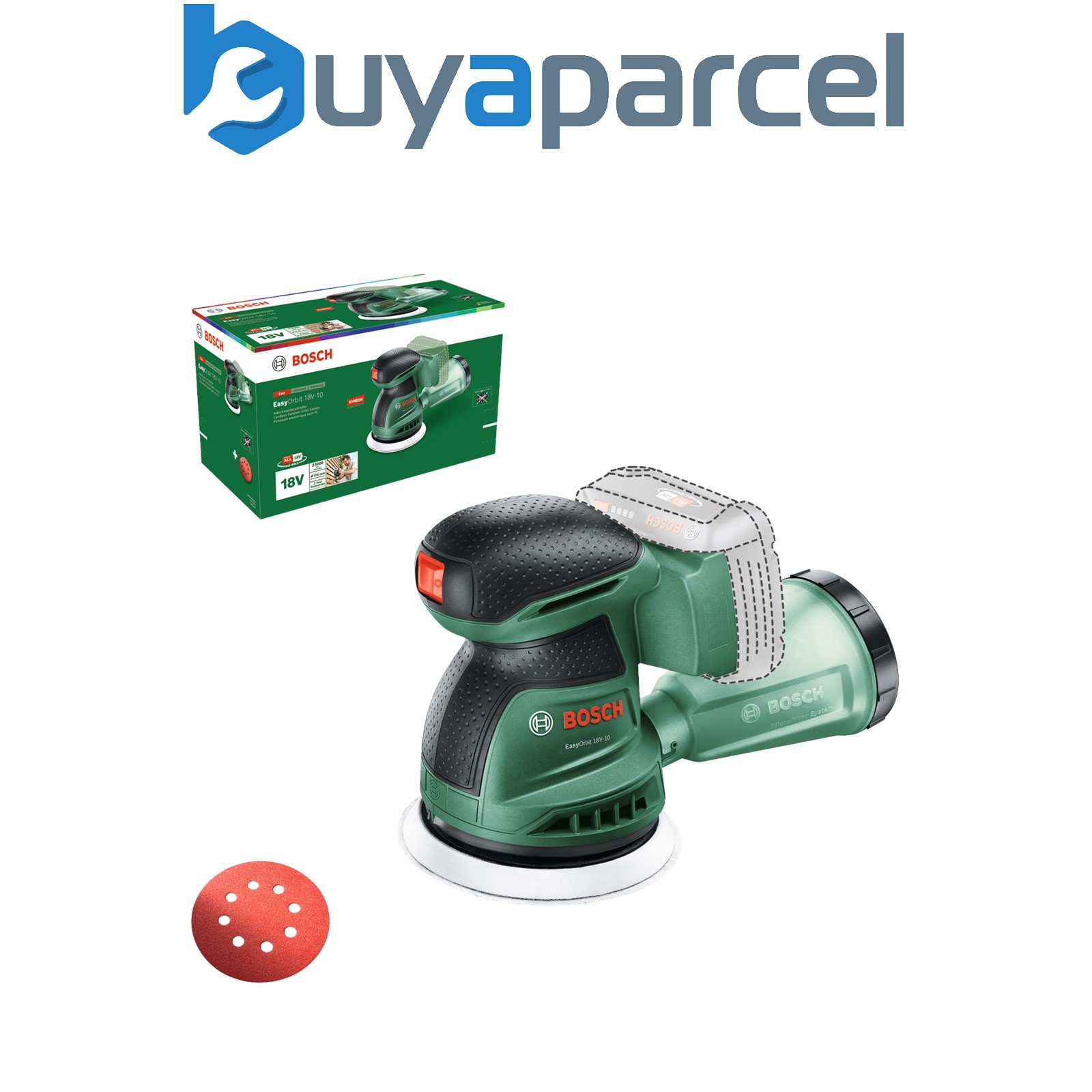 Bosch Cordless 18v Random Orbit Sander EasyOrbit 18V-10 Carton box 06033E4000
