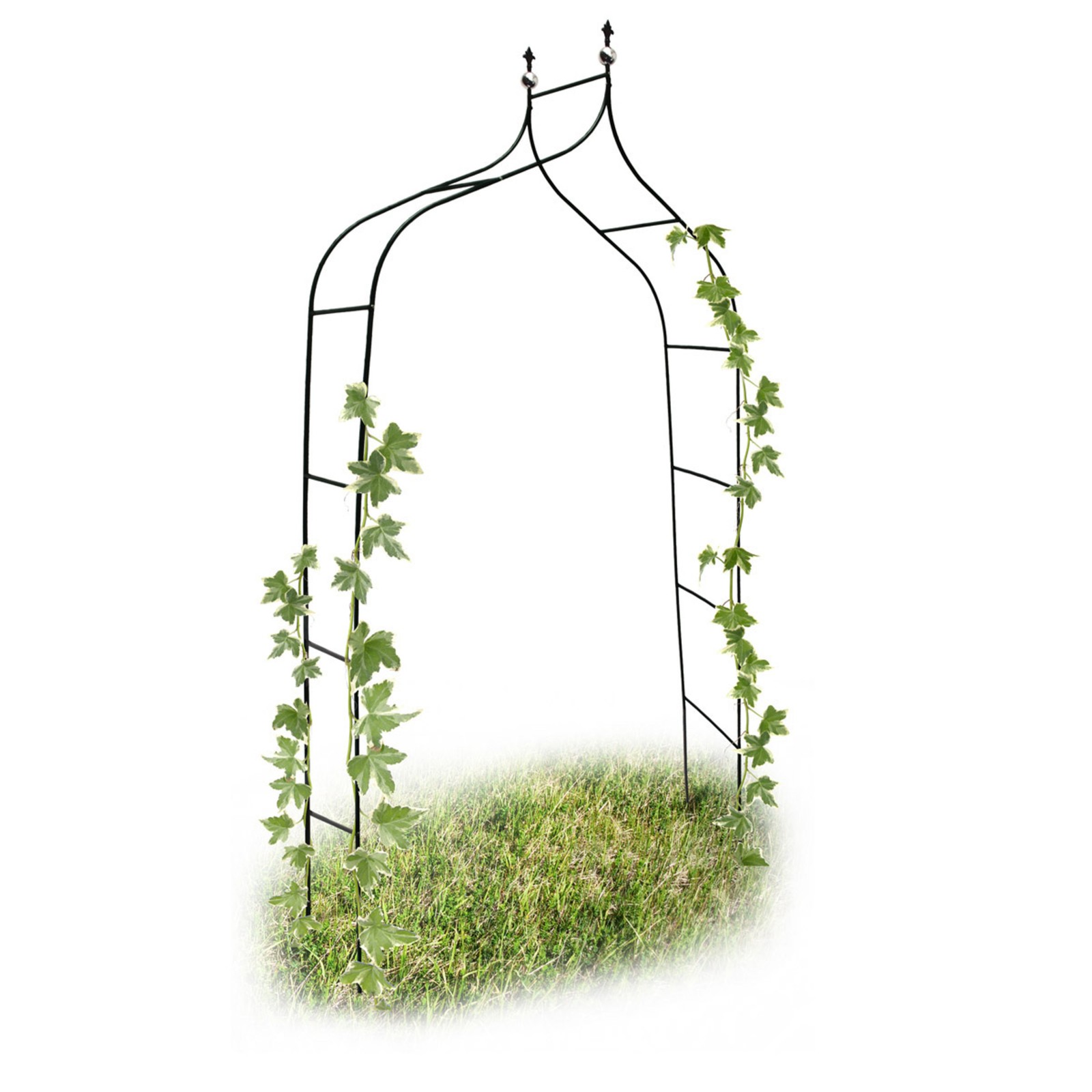 Pointed Rose Arch Metal Trellis Garden Arbour Climbing Plant Support Flowers Ivy