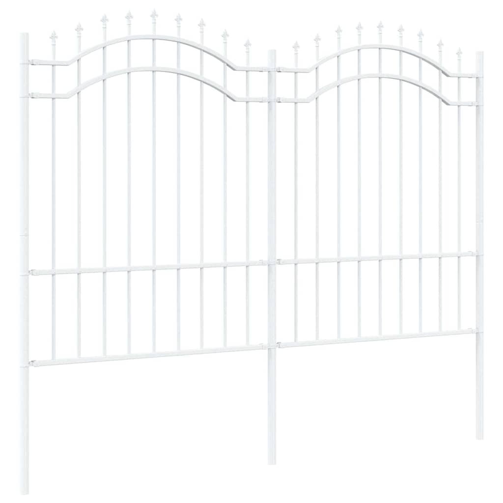vidaXL Garden Fence White 240 x 190 cm Powder-coated steel, Garden and Terrace,
