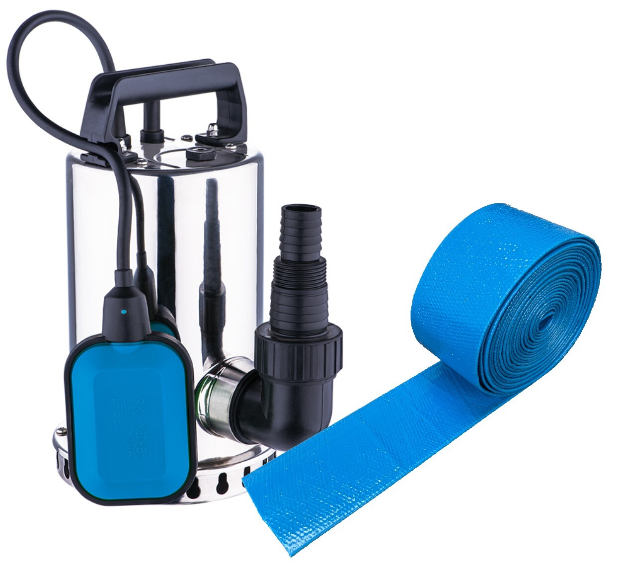 Deluxe Stainless Steel Submersible Pump with 5M Hose Hot Tubs & Pools Water Tub