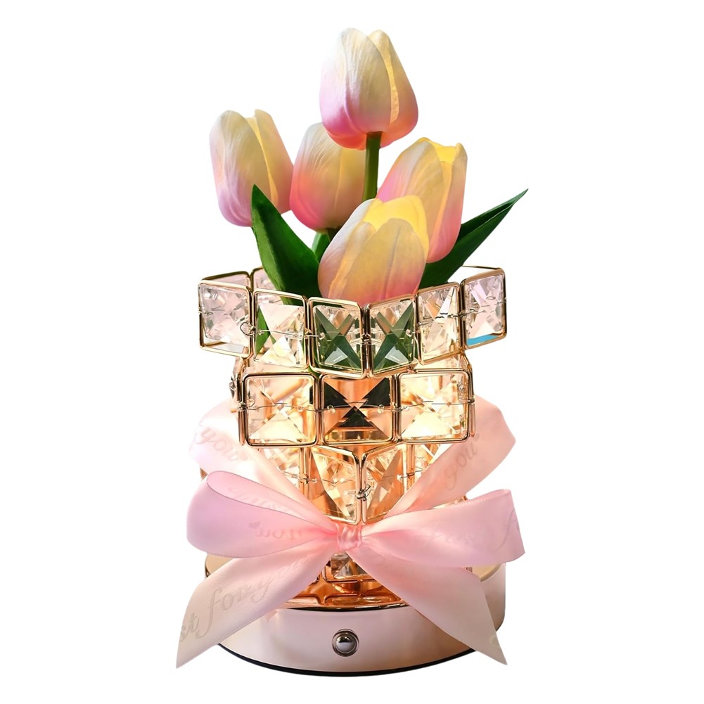 Flower Lamp 3 Colour Infinitely Dimming Battery Powered Small Night Light6191