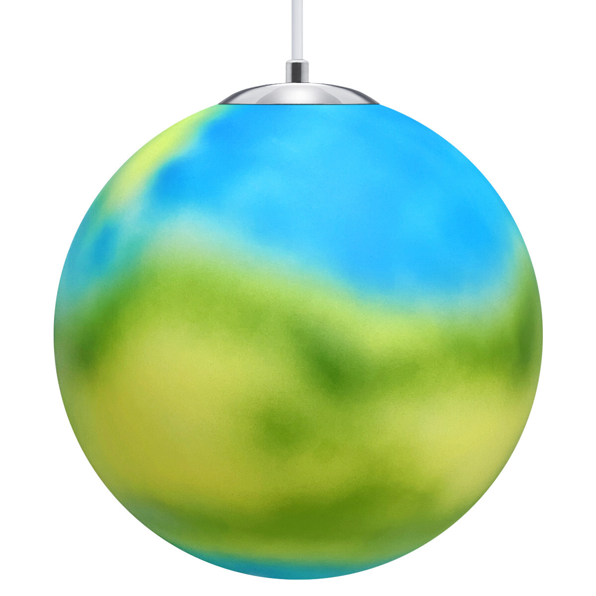 Art Deco Earth Globe Lamp Shade Pendant Light Polycarbonate K406