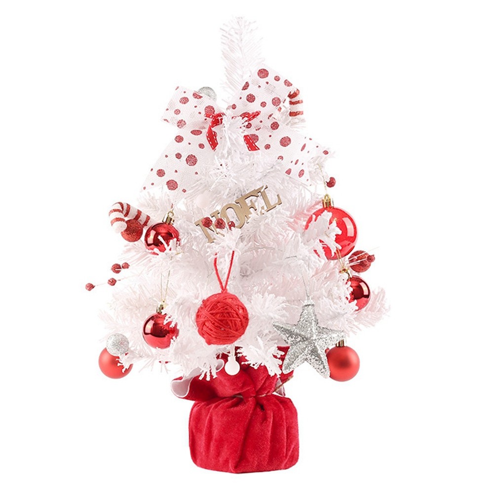 Christmas Tree with Music Box, White, Red,Decorations, Christmas Supplies3294
