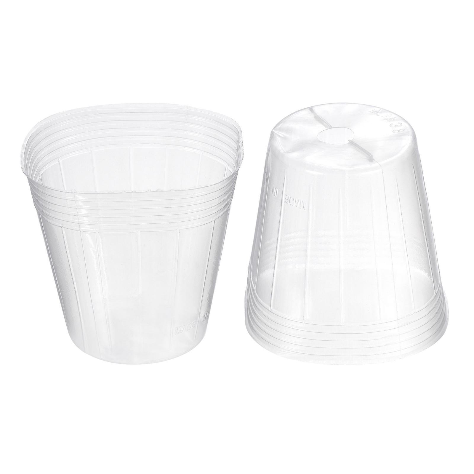 40pcs 4.7'' Plastic Plant Nursery Pots, Flower Planer Starting Container, Clear