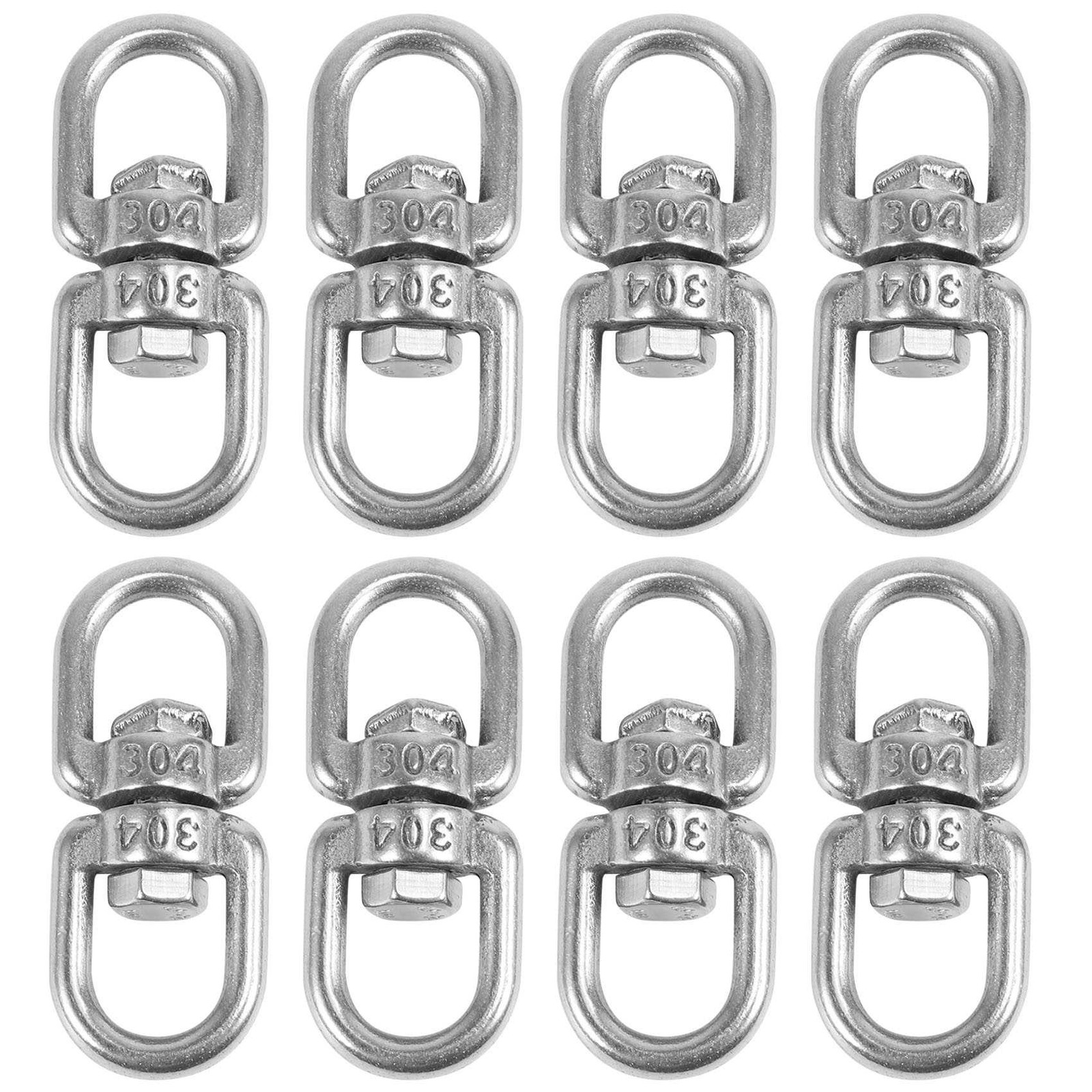 3X(8PCS Stainless Steel Hanging Basket Spinners Plant Hanger Swivel Hook4900