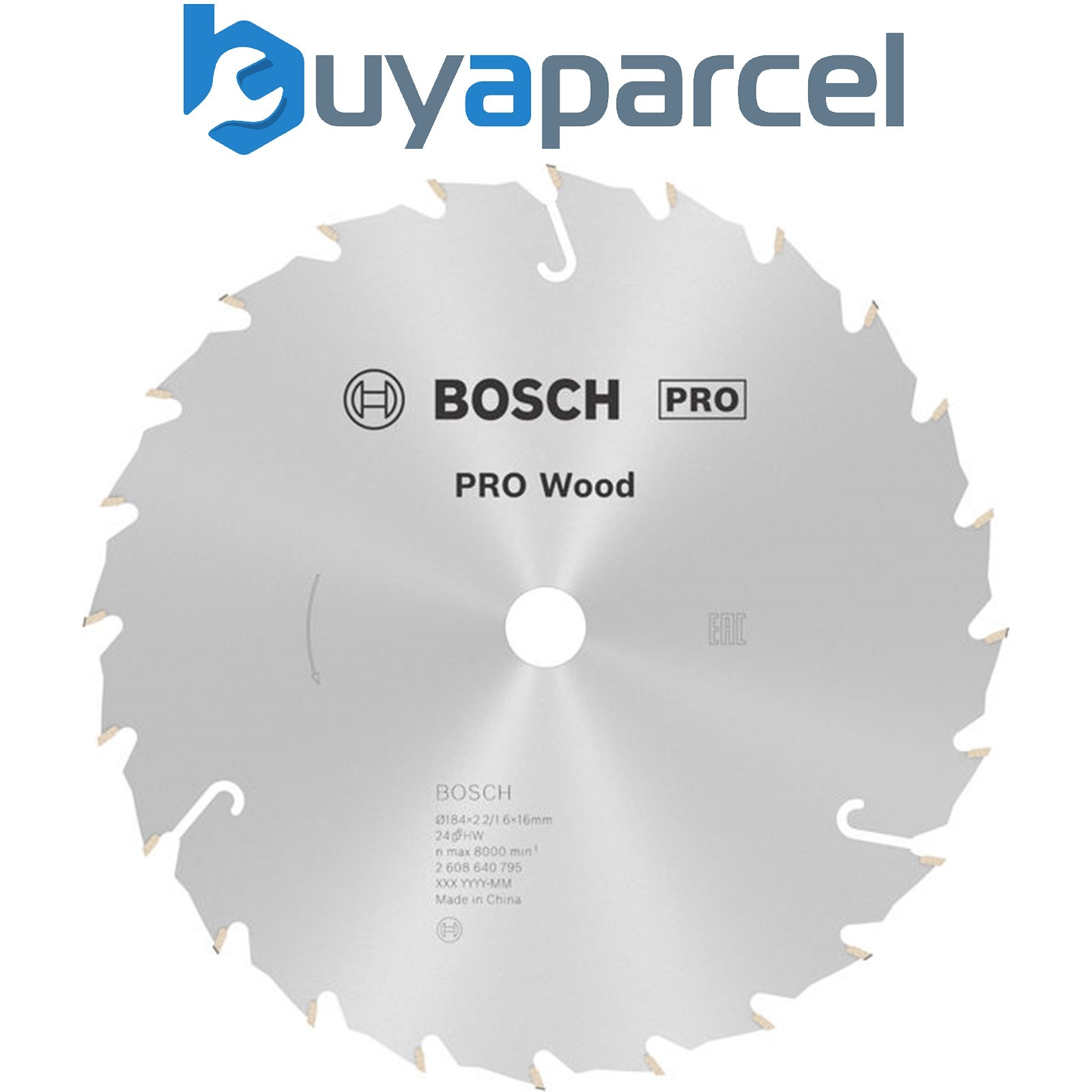 Bosch PRO Wood Circular Saw Blade 184 x 2.2 x 16 mm T24 2608640795