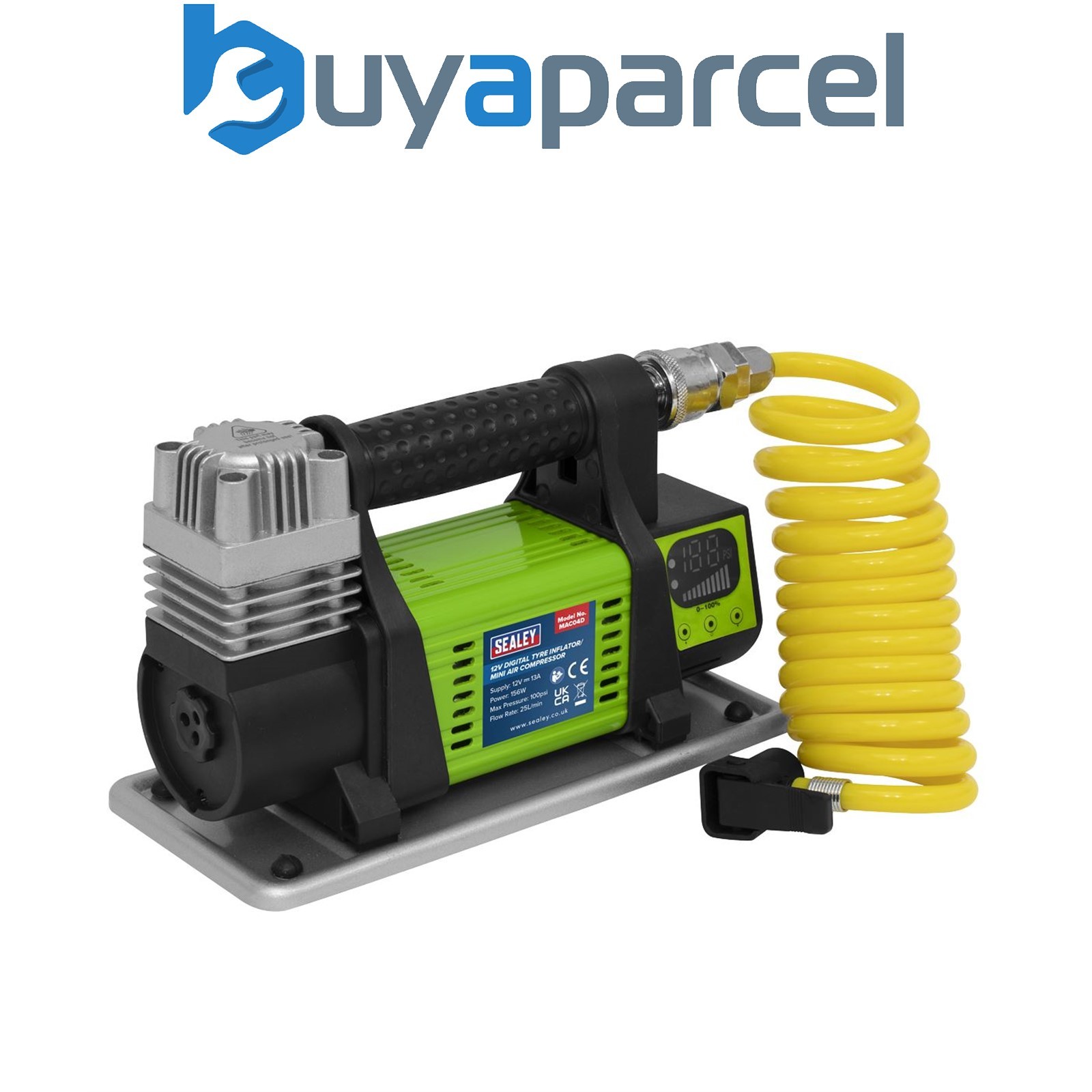Sealey MAC04D Digital Tyre Inflator/Mini Air Compressor 12V