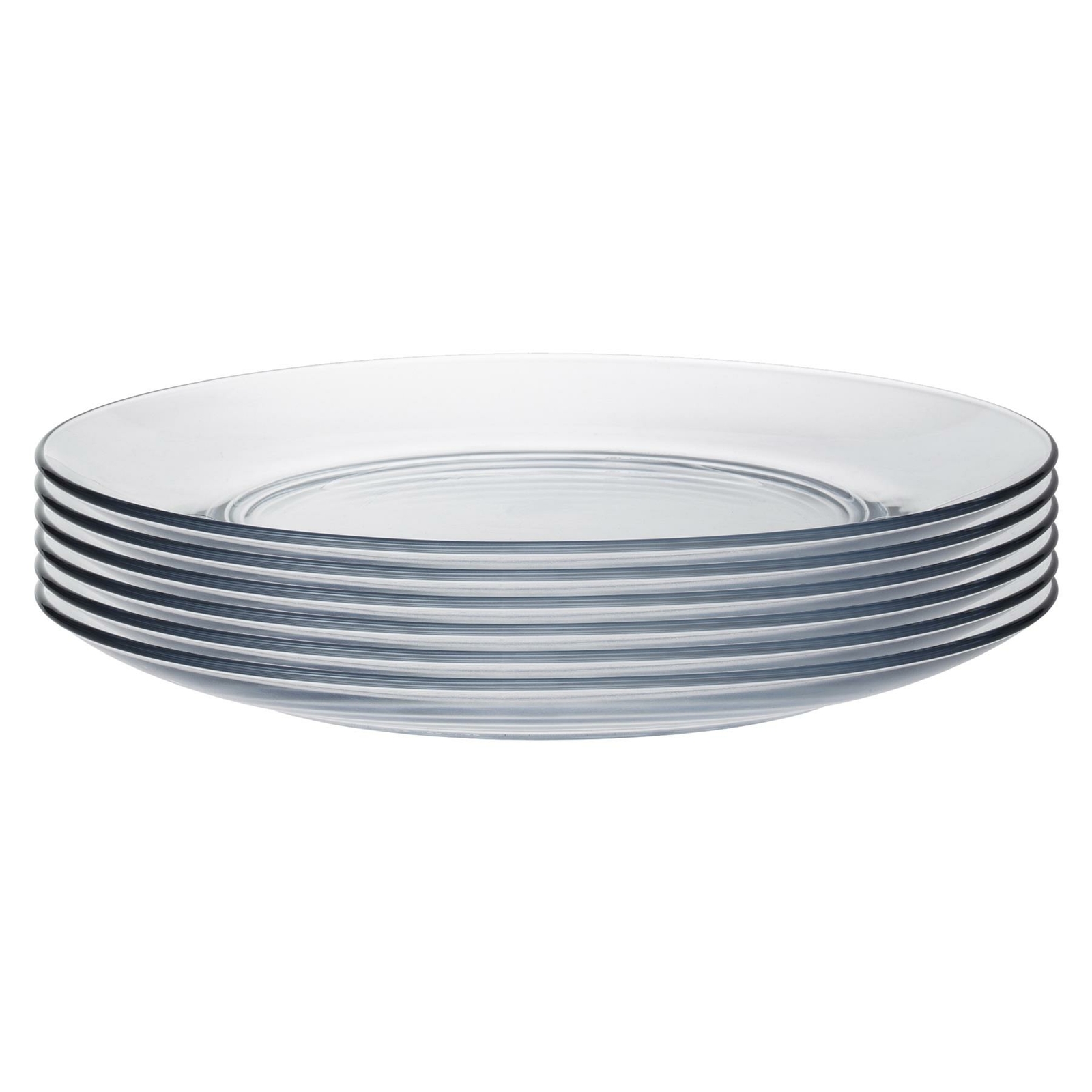 Duralex Lys Glass Dinner Plates Tempered Glass 235mm (9") x6