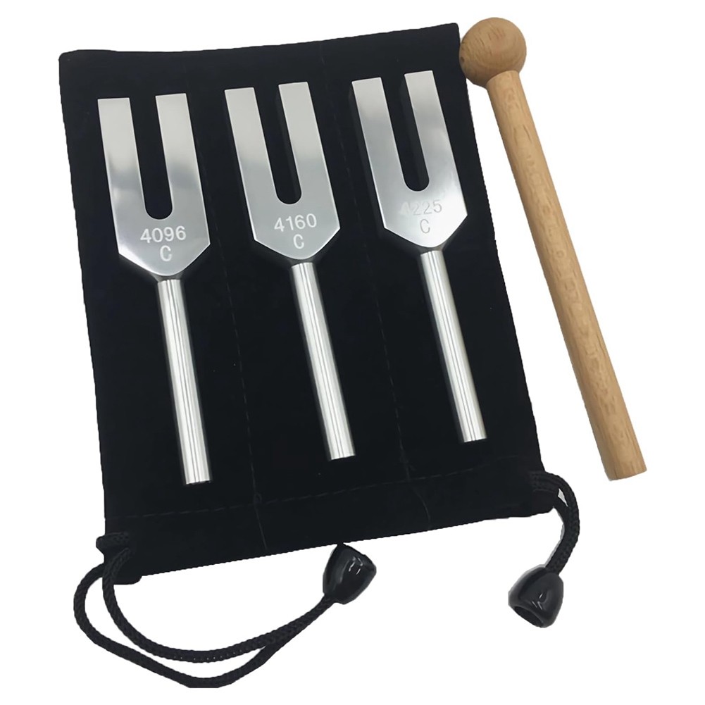 5X(Angel Tuning Fork Set - 4096 Hz, 4160 Hz, 4225 Hz - Therapeutic3295