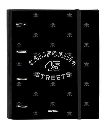 Safta California – 4 Ring Binder 35 cm with 100 A4 Sheets, Ideal for Children of