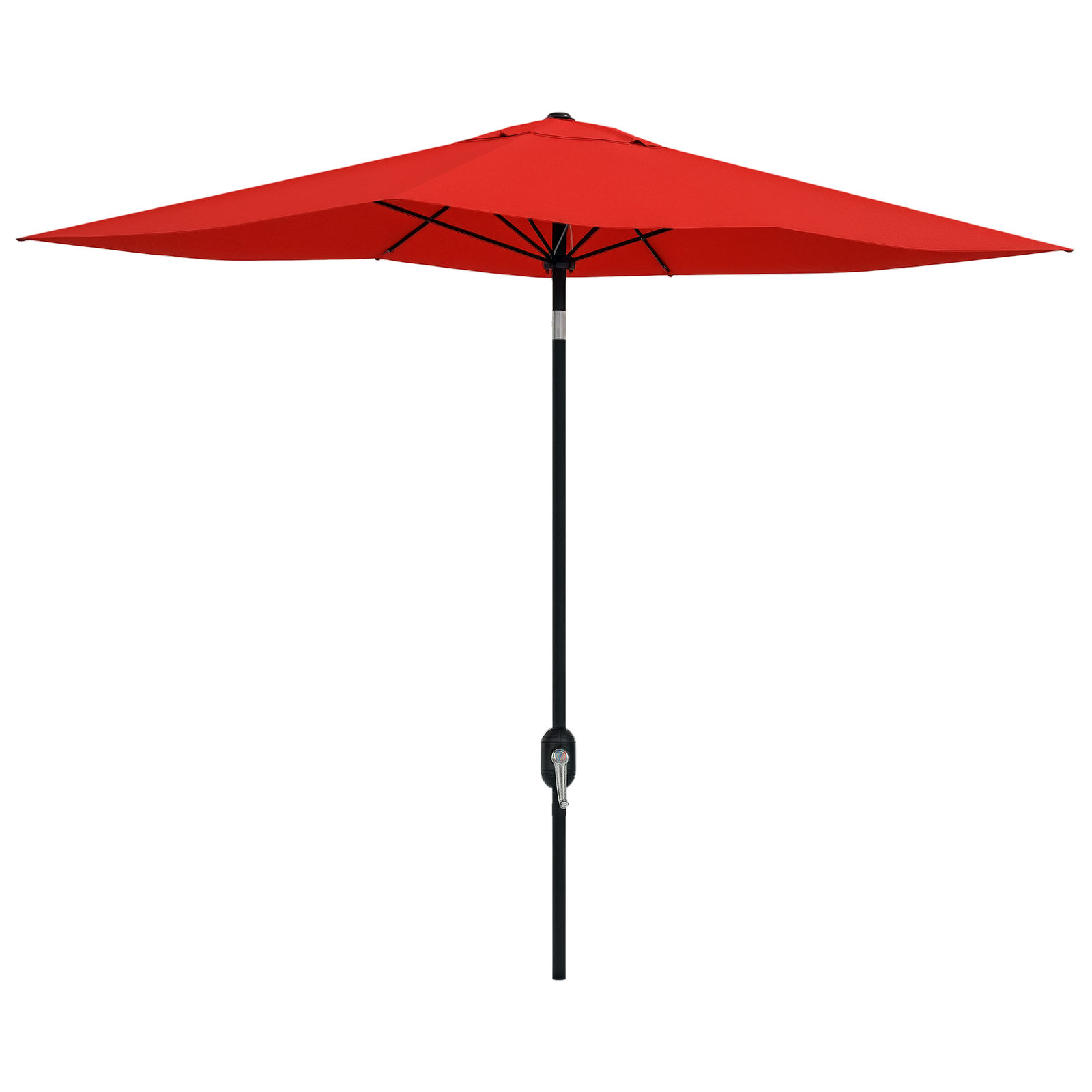 Outsunny 2 x 3(m) Garden Parasol Rectangular Market Umbrella w/ Wine Red