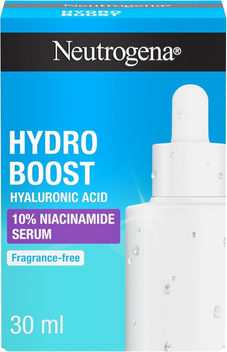 Neutrogena Hydro Boost 10% Niacinamide Serum (1 x 30ml), for Hydrated, Bright,