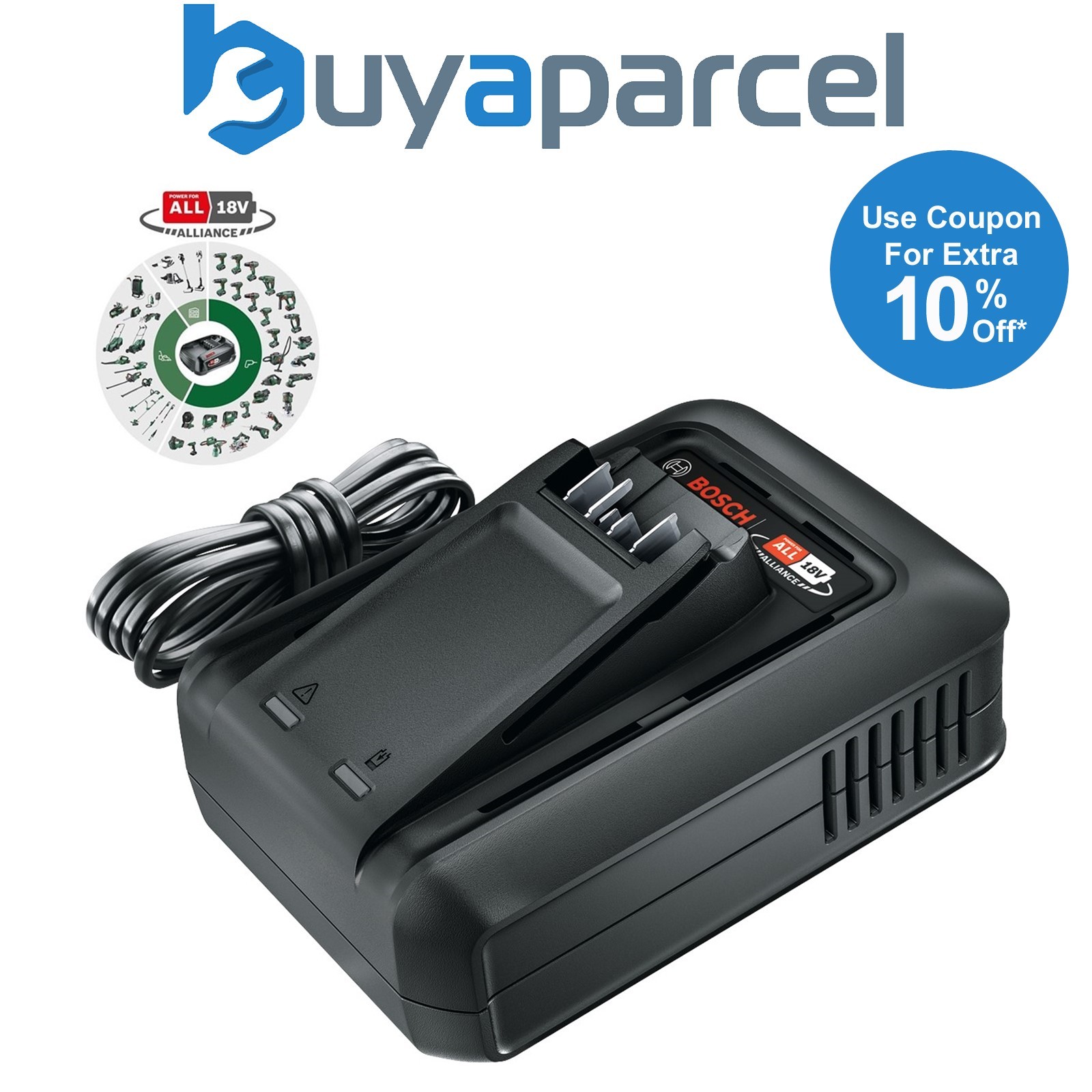 Bosch Green AL 18V-44 18v 34 Minute Fast Battery Charger Power for All AL18V44