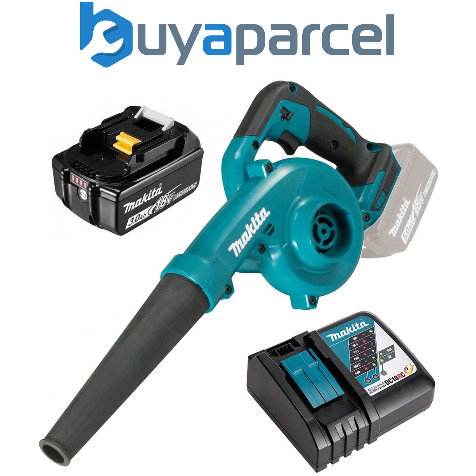 Makita LXT 18v DUB185RJ Garden Leaf Blower Li-Ion + Nozzle + Battery + Charger