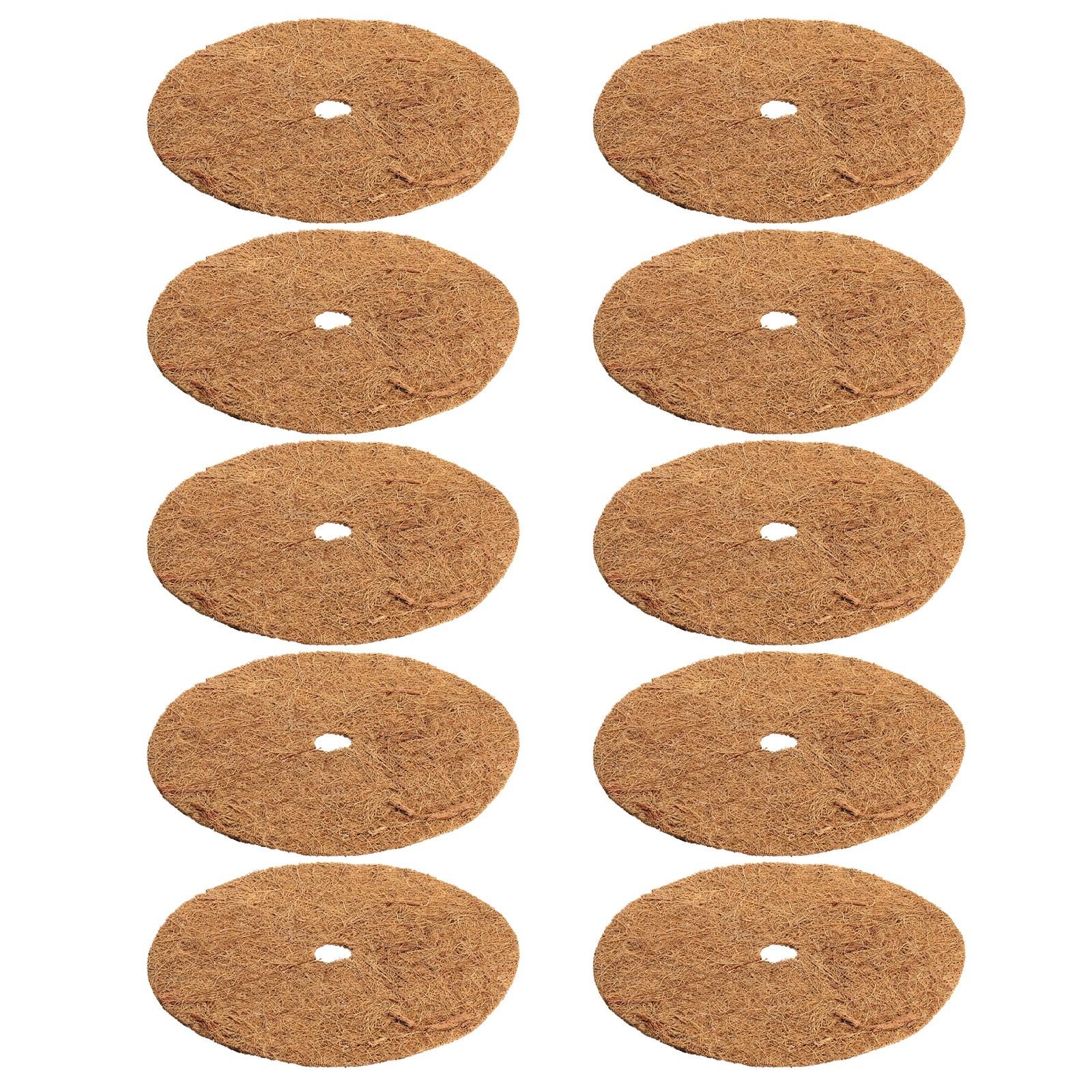 10Pcs 12 Inch Tree Mat, Coconut Fibers Mulch Ring Tree Protector Mat for Garden