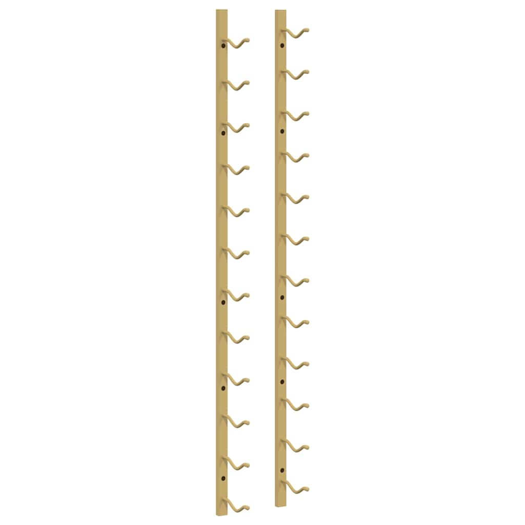 Wall Mounted Wine Rack for 12 Bottles Gold Iron Drinking Storage vidaXL