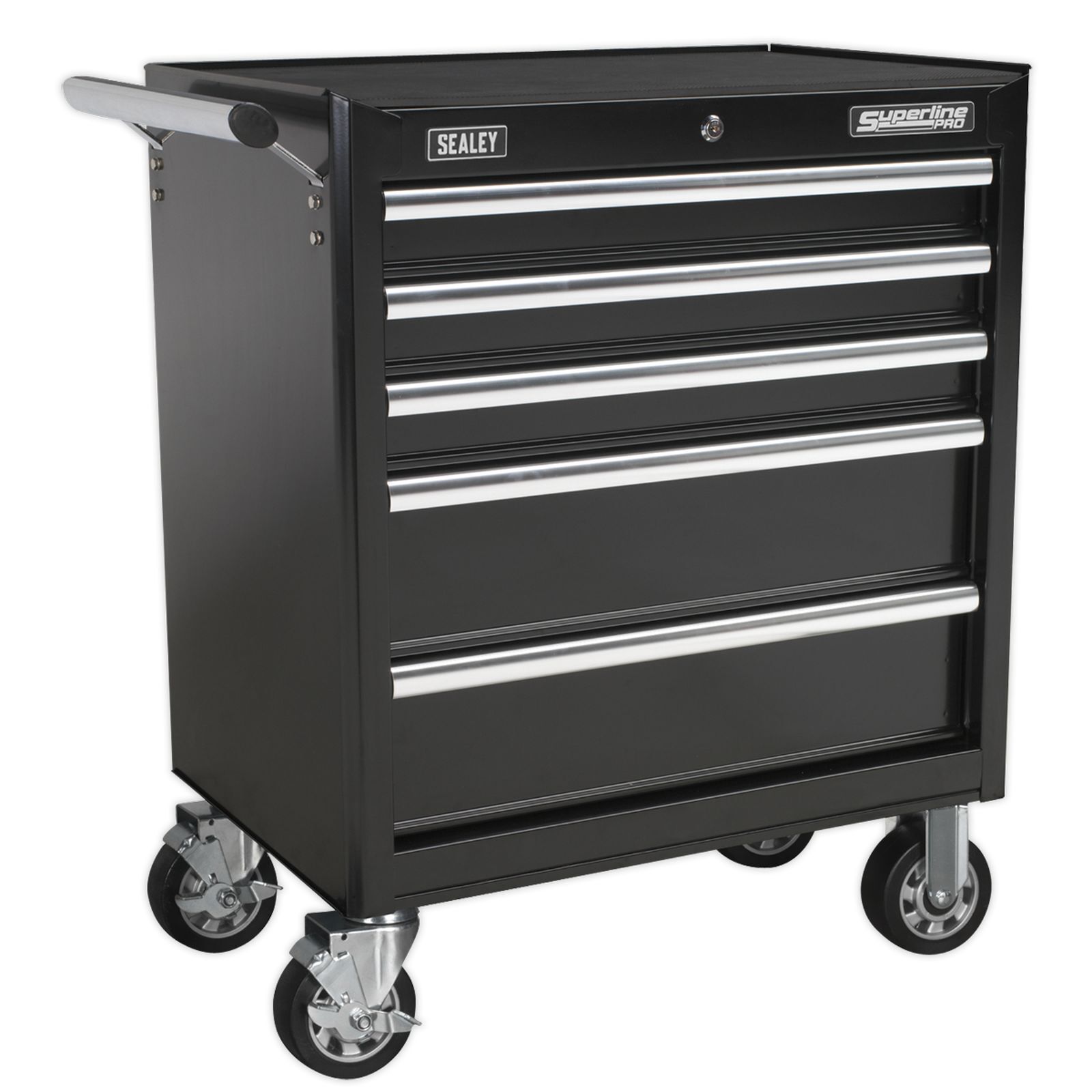 Sealey Rollcab 5 Drawer with Ball Bearing Runners - Black Tool Chest AP33459B