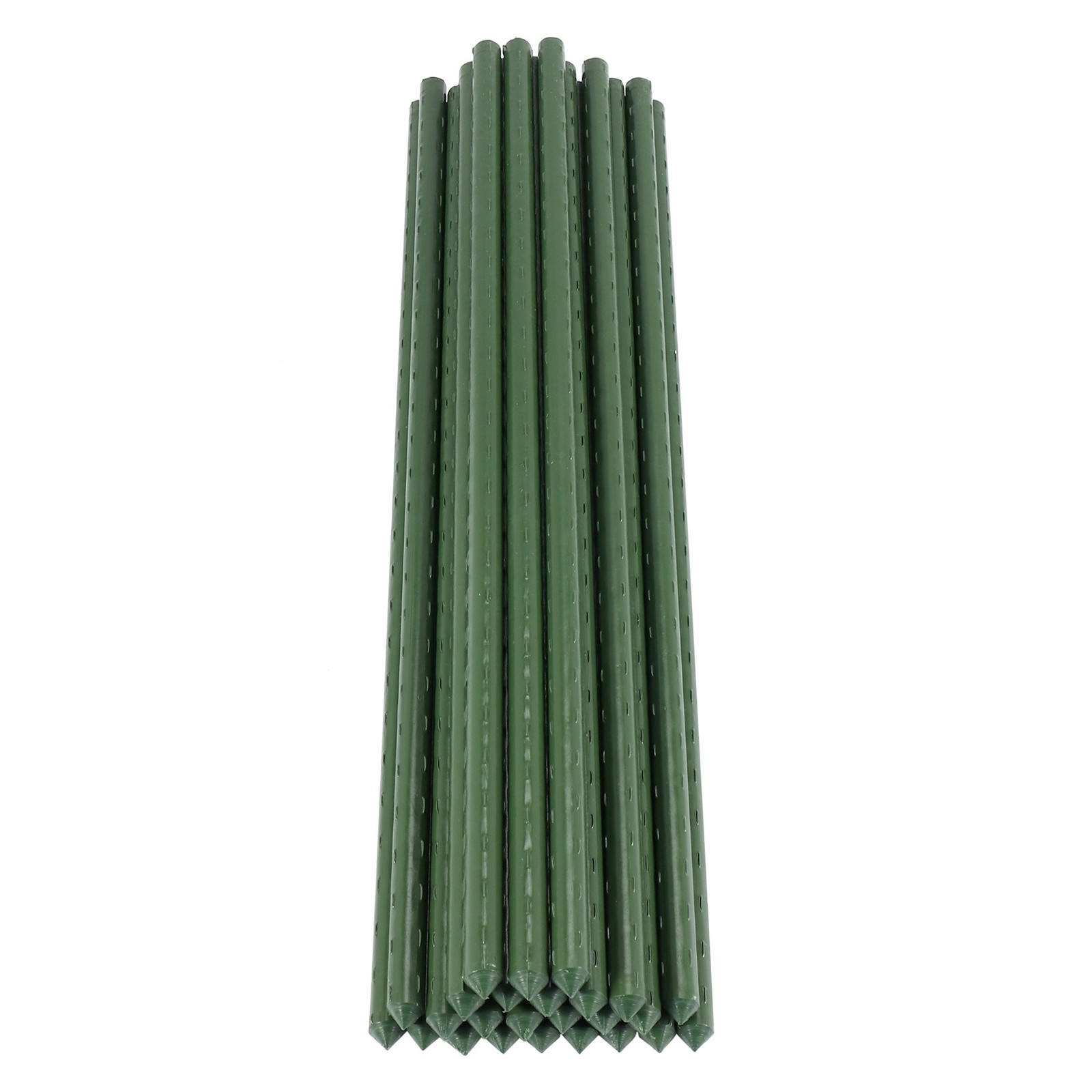 25 Pack Garden Stakes Metal Plastic Coated Plant Cage Supports Climbing for1164