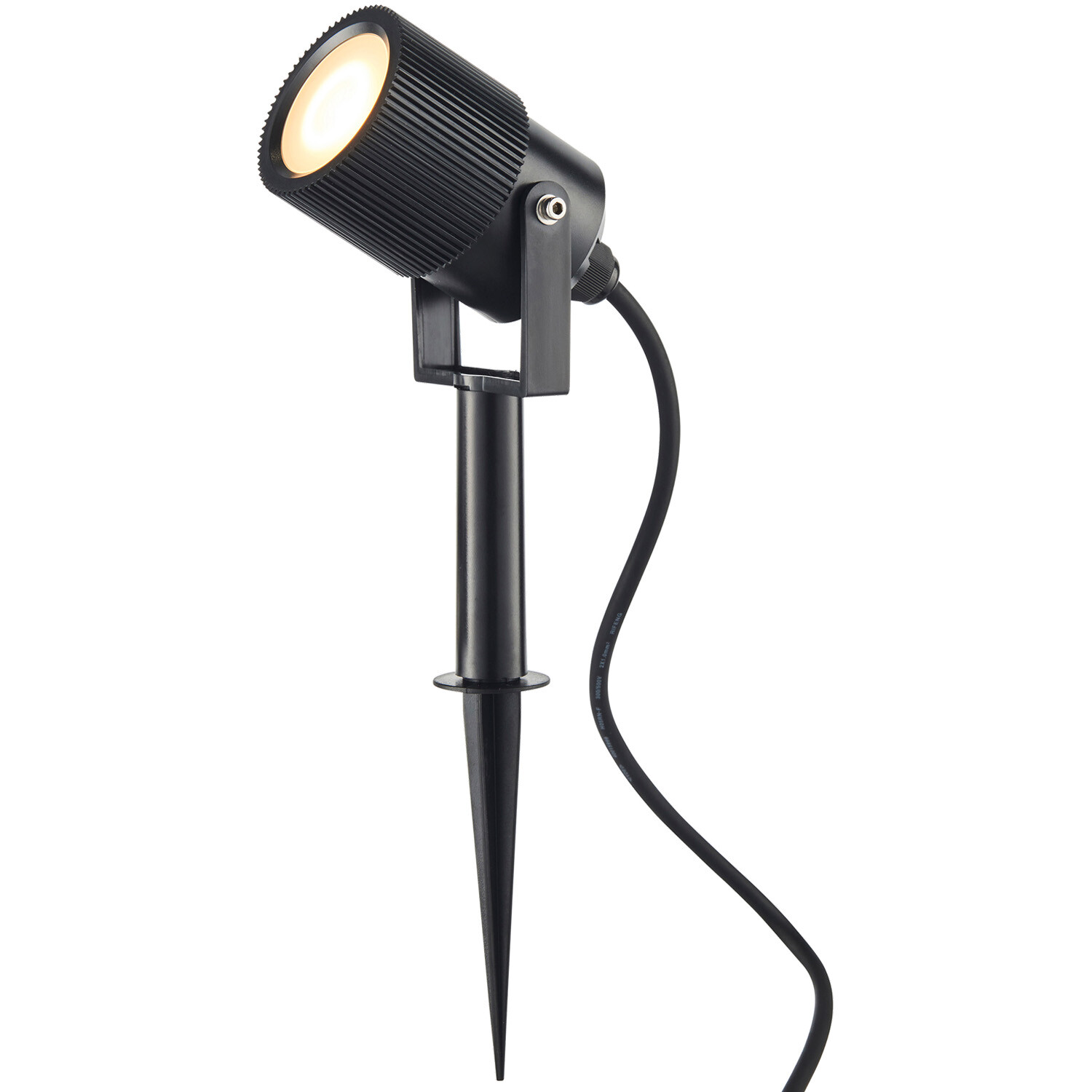 Outdoor IP65 Ground Spike Spotlight - Dimmable 5W GU10 LED - Frosted Glass