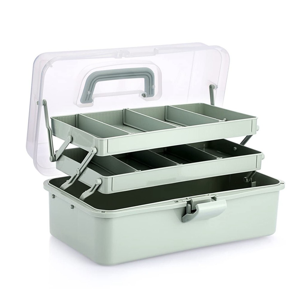 3-Layer Plastic Dividing Storage Box Craft Organizer and Storage with8243