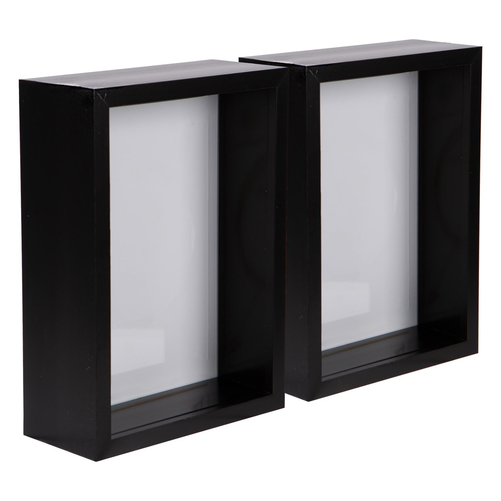 5x Black 5" x 7" 3D Deep Box Photo Frames Standing Hanging Craft Shadow Picture