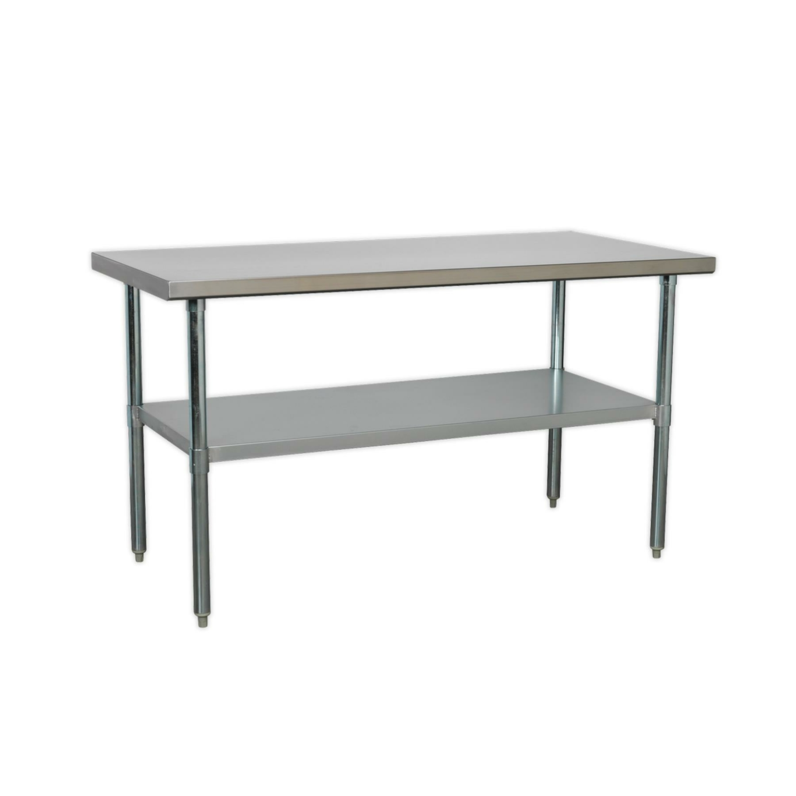 Sealey Stainless Steel Workbench 1.5m Adjustable Feet Supplied Flat-Packed