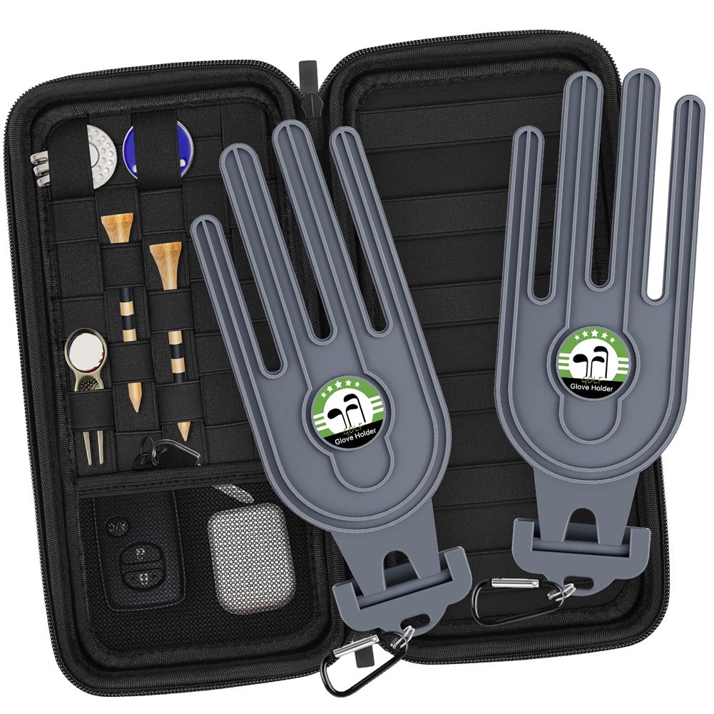 2X( Glove Holder with Stretcher & Hook - Case for Accessories Glove1098