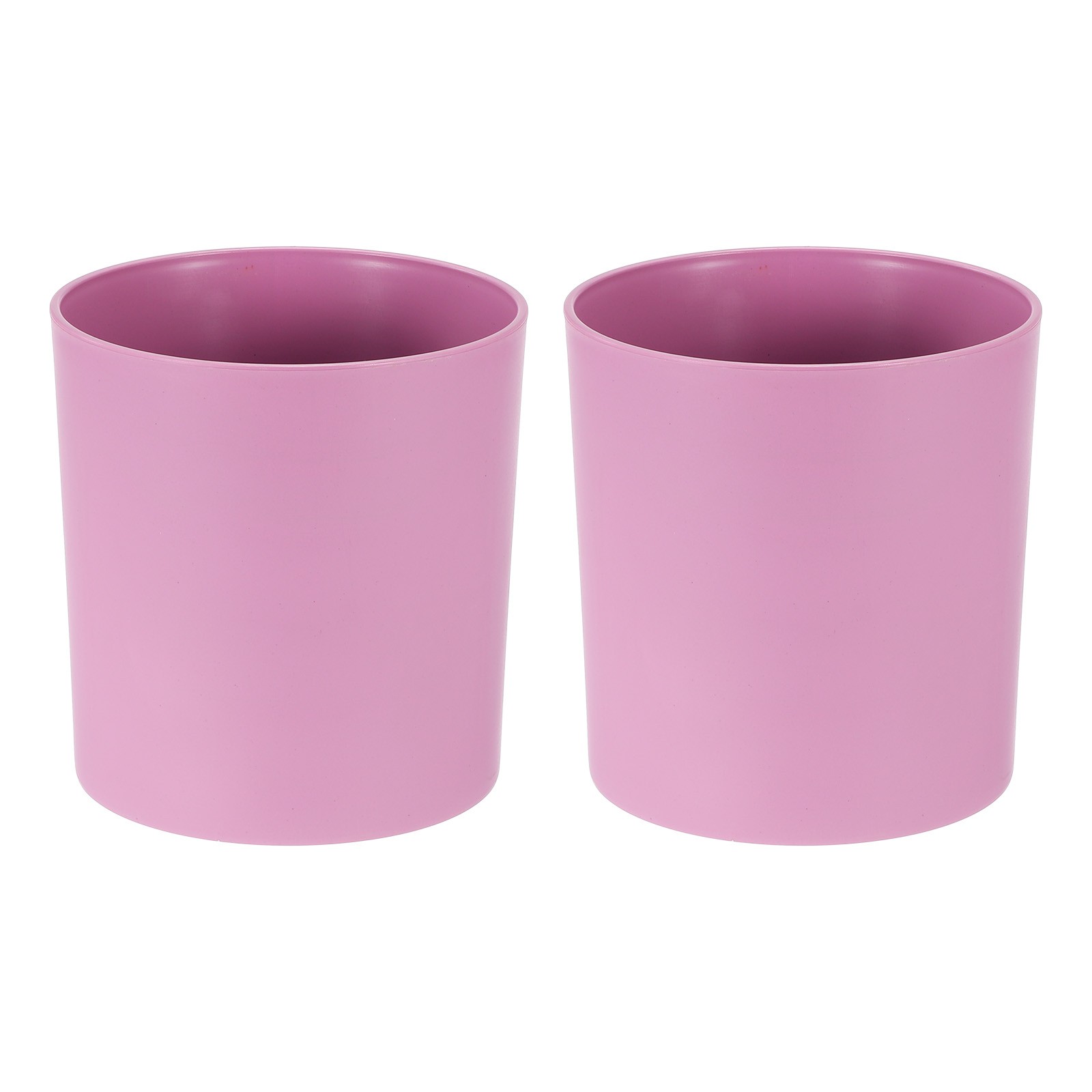 2-Pack Plastic Plant Pots, 7 Inch Plastic Round Flower Pots [Pink]