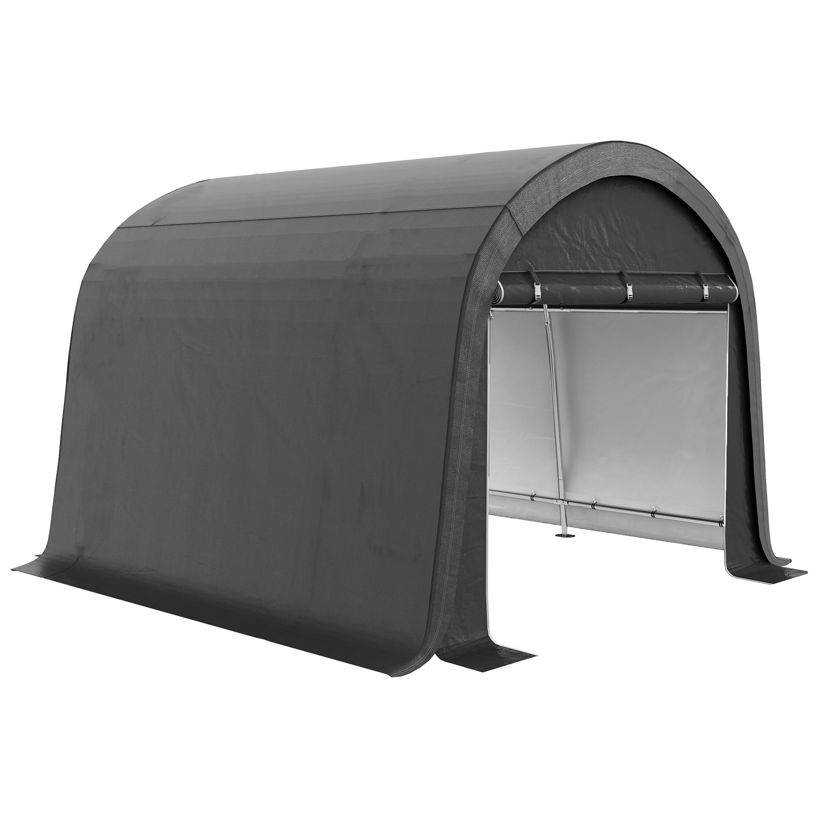 Outsunny 3 x 3(m) Garden Storage Tent, Heavy Duty Outdoor Shed, Grey