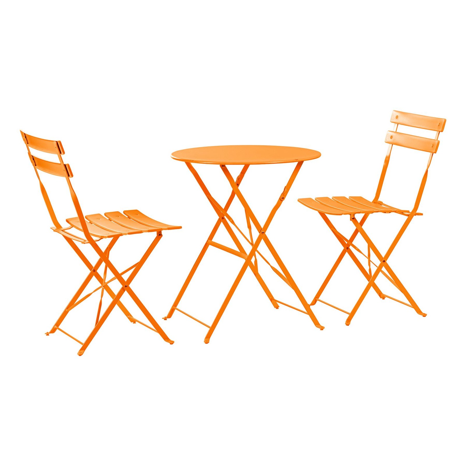 2 Seater Sussex Bistro Set Table Chairs Outdoor Patio Furniture Round Orange