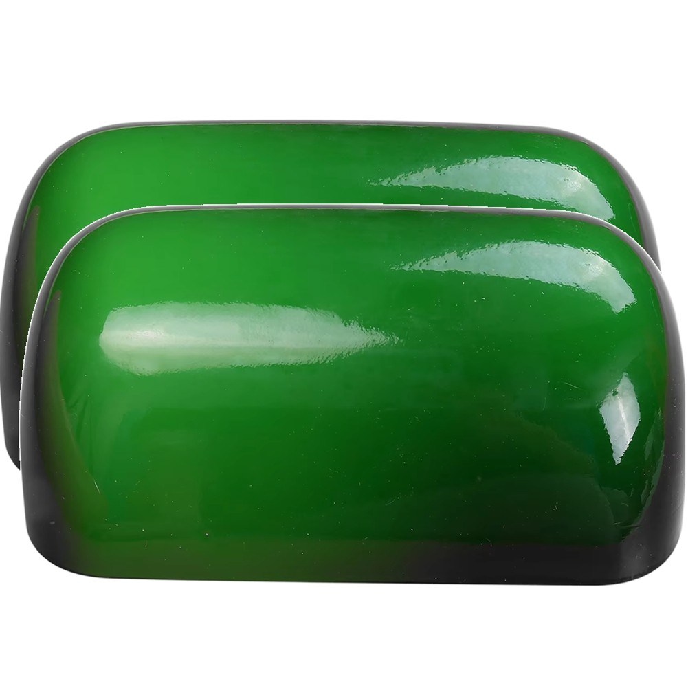 The Green Color GLASS BANKER LAMP COVER Bankers Lamp Glass Shade Lampshade S3Z1