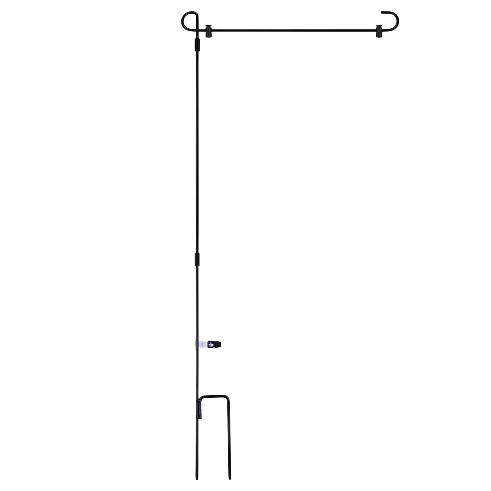 3X(Garden Flag Stand Metal Garden Flag Pole Holder with Garden Flag Stopper3227